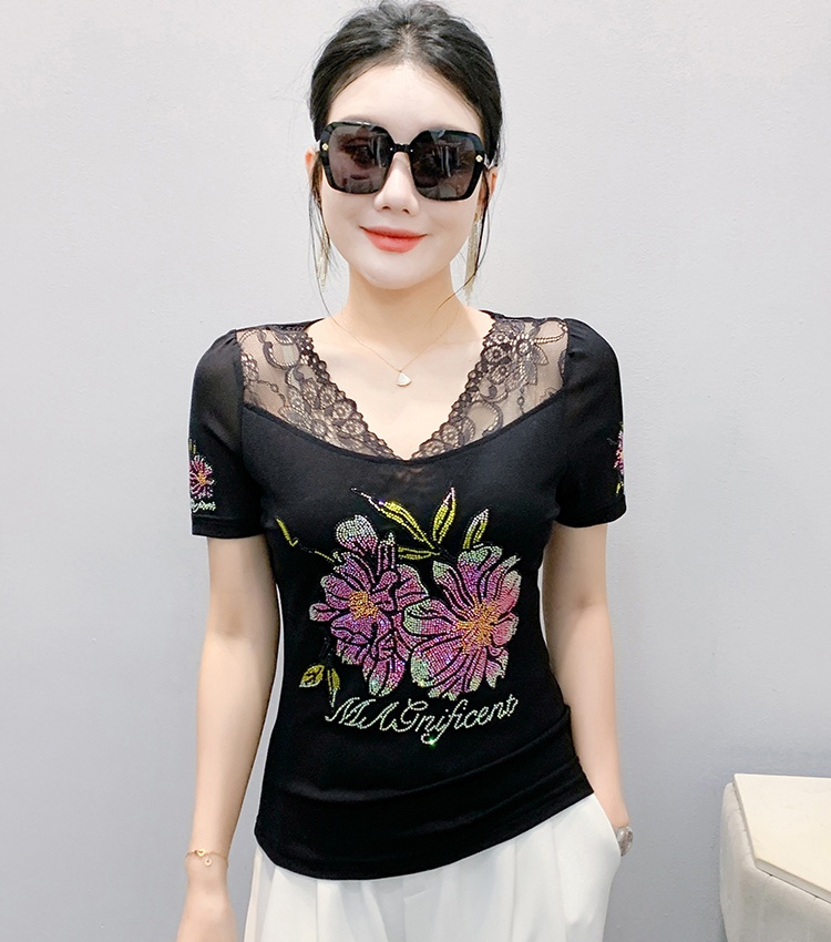 Summer gauze T-shirt Western style tops for women
