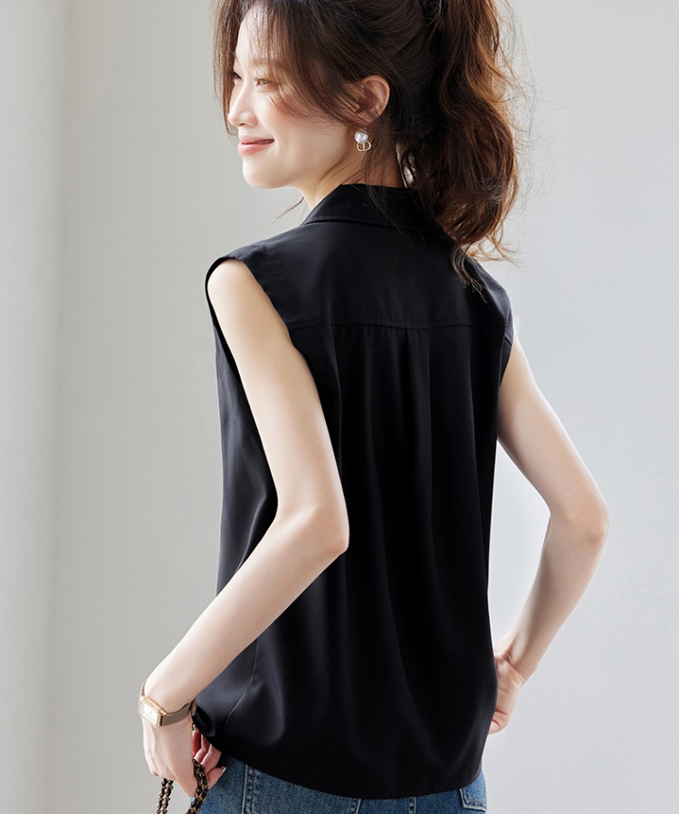 All-match summer chiffon shirt sleeveless shirt for women