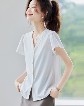All-match Western style small shirt short sleeve shirt