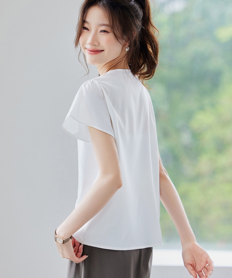 All-match Western style small shirt short sleeve shirt
