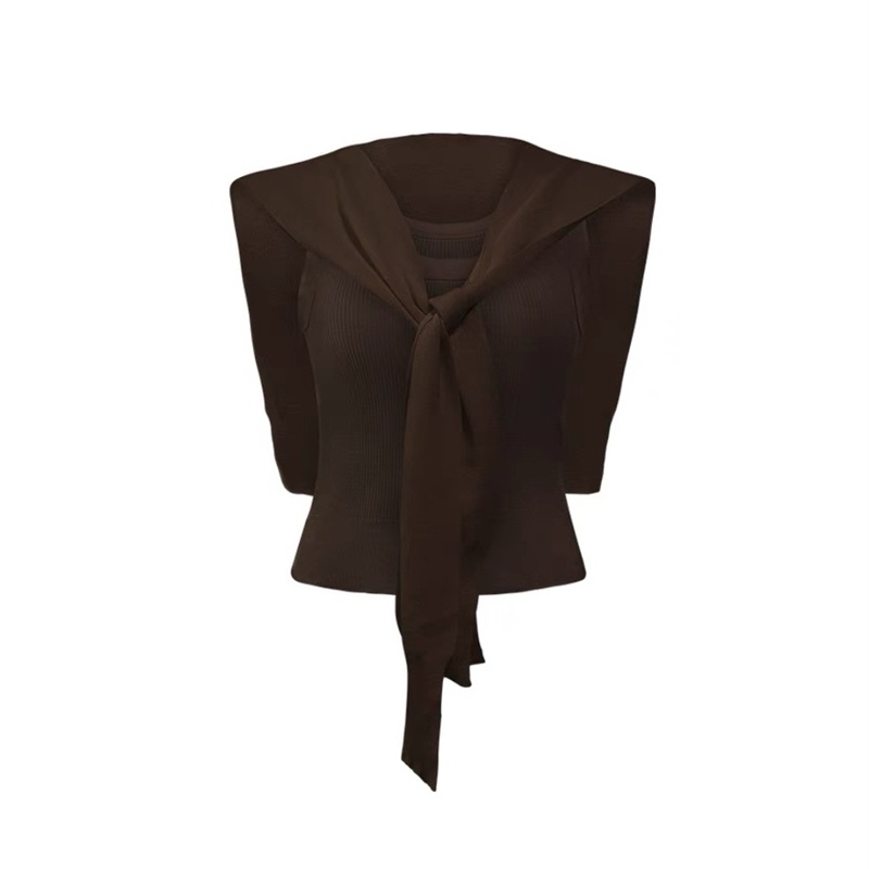 Cozy breathable vest summer shawl 2pcs set for women