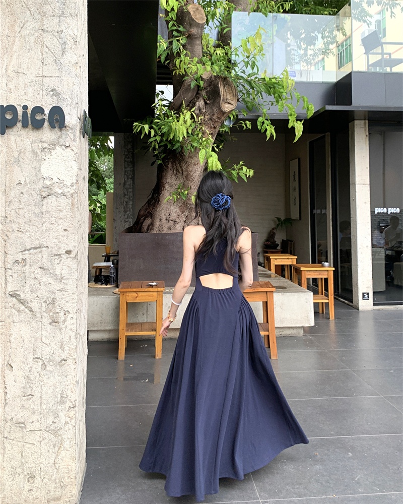 Pinched waist vest spring and summer dress for women