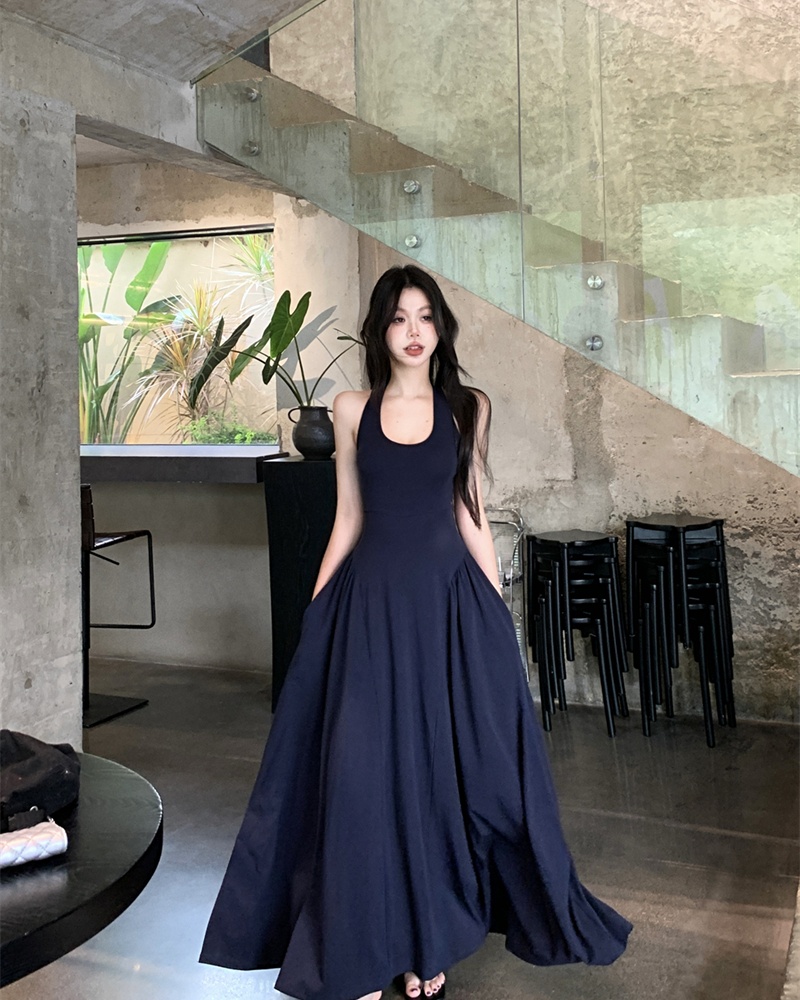 Pinched waist vest spring and summer dress for women