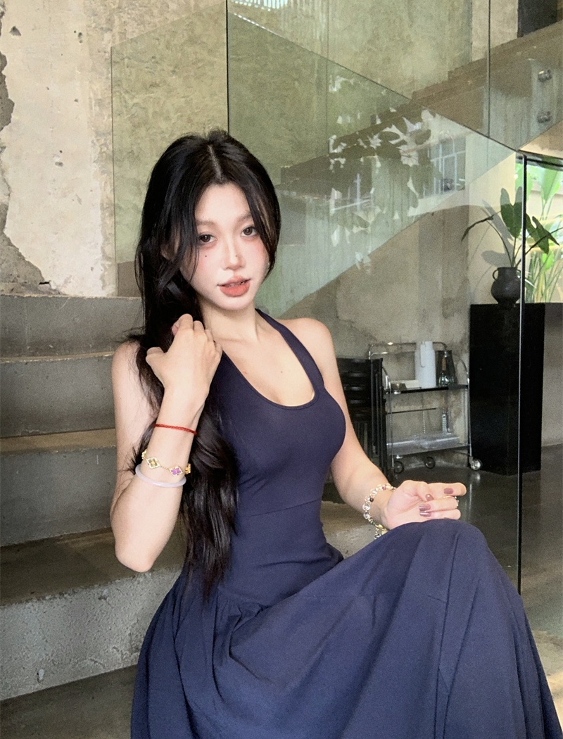 Pinched waist vest spring and summer dress for women