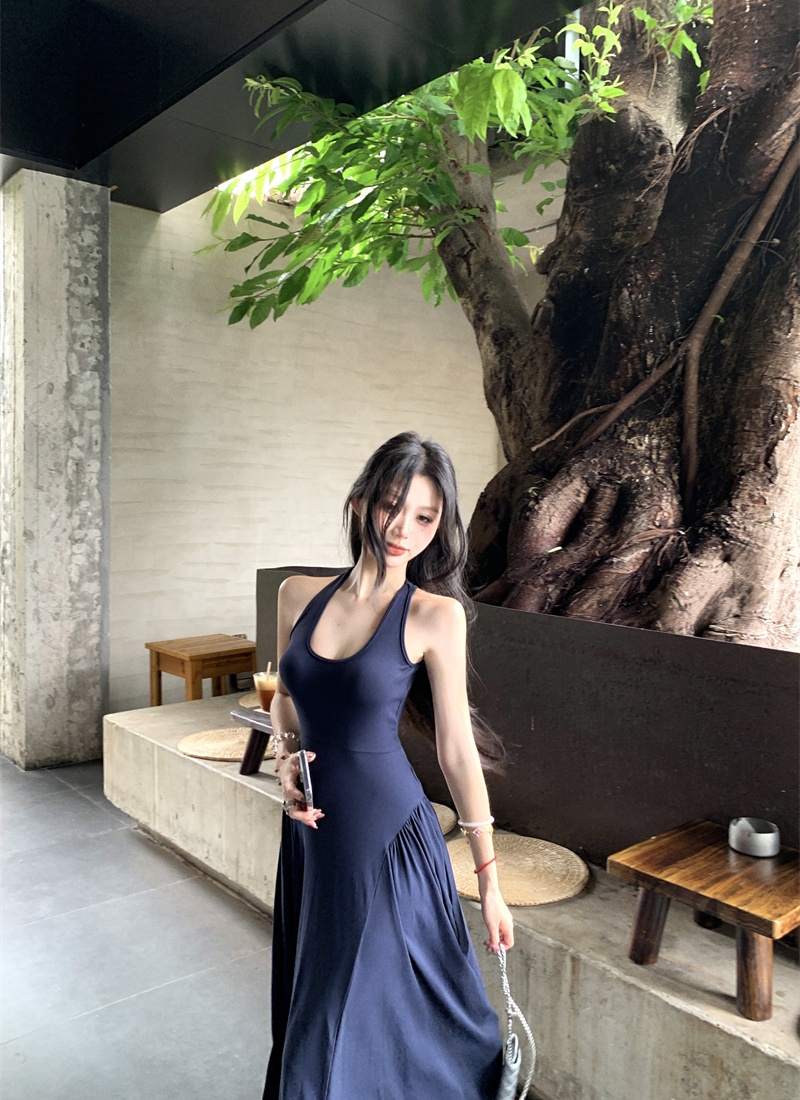 Pinched waist vest spring and summer dress for women
