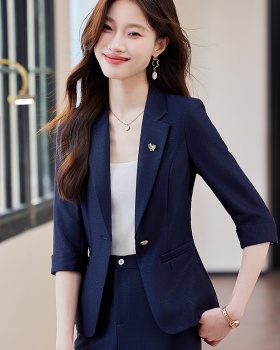 Pink business suit short sleeve coat