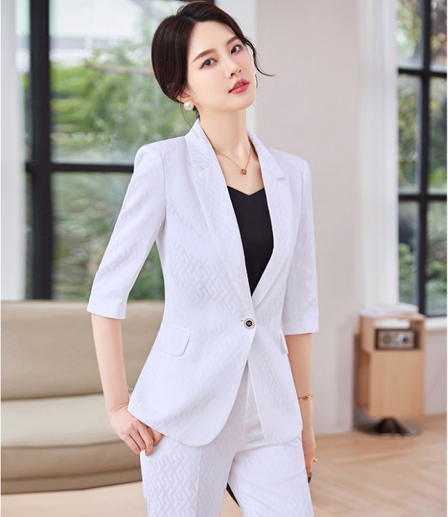 Overalls slim coat Korean style suit pants a set for women