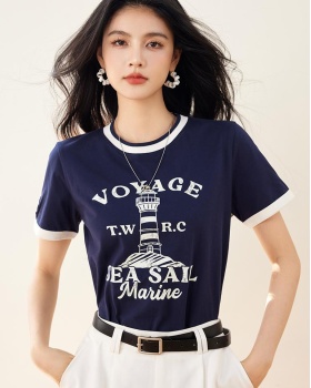 Simple T-shirt short sleeve bottoming shirt for women