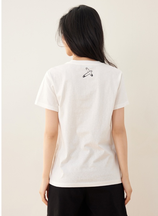 Thin pin slim Casual light niche heart T-shirt