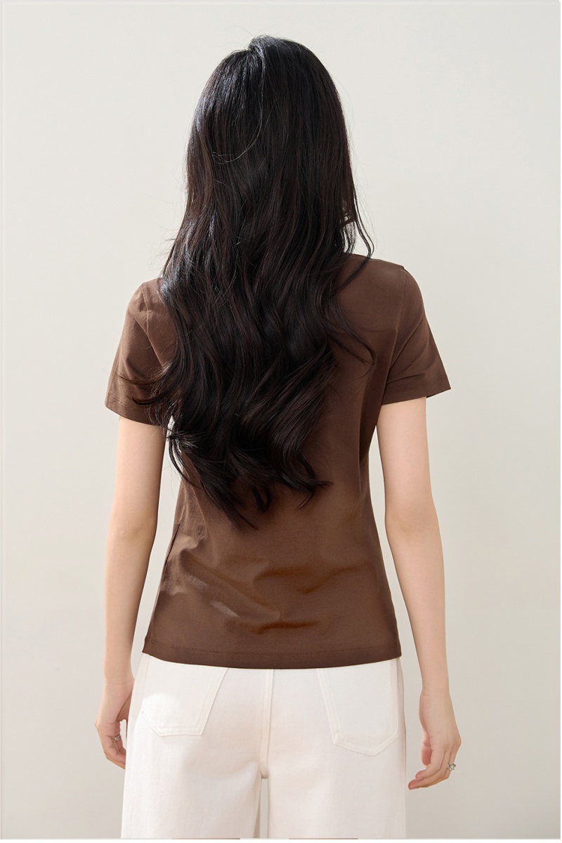 Summer slim American style elasticity cotton T-shirt