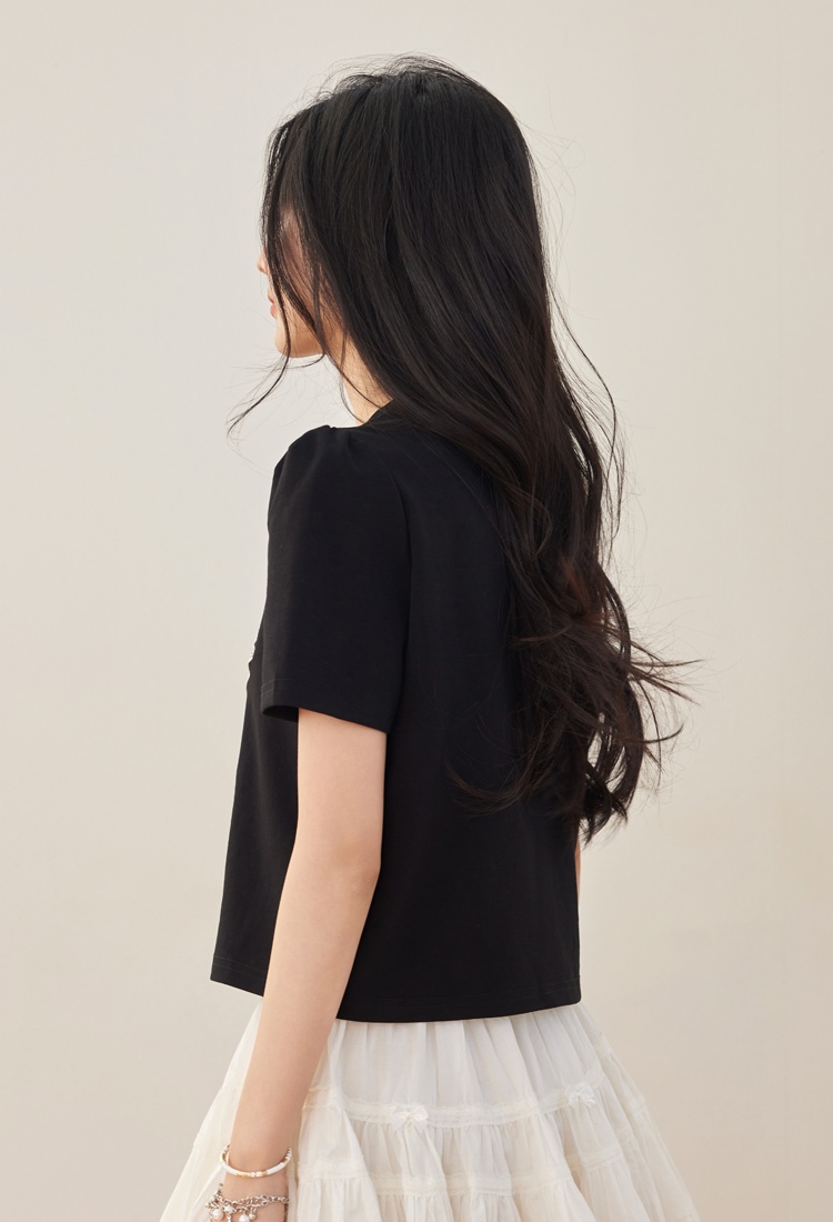Summer loose T-shirt creative round neck tops for women