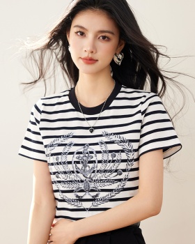 Short sleeve printing all-match pure cotton T-shirt