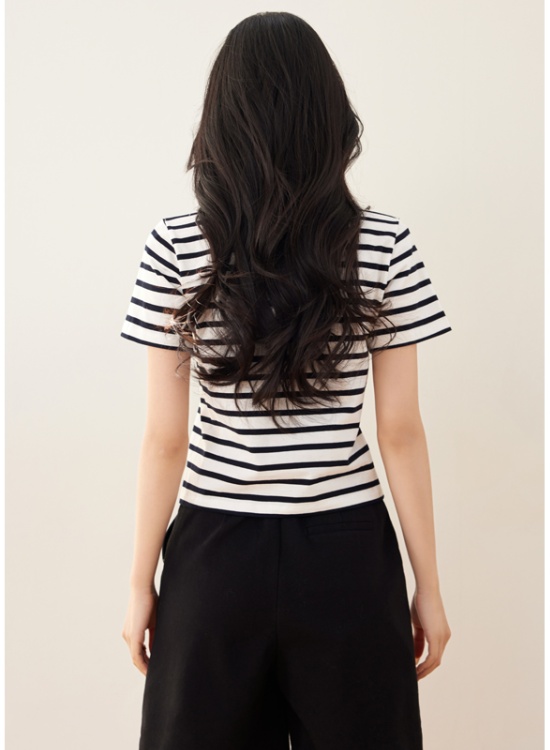 Short sleeve printing all-match pure cotton T-shirt