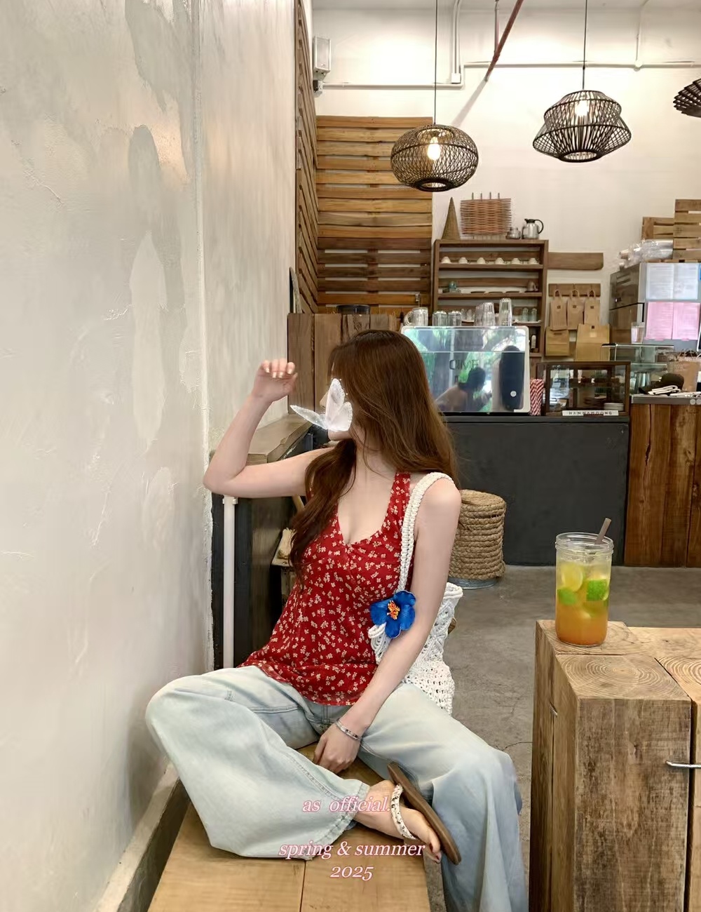 Halter sling tops summer show young vest for women