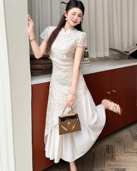 Temperament embroidery dress sweet cheongsam