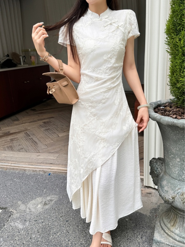 Temperament embroidery dress sweet cheongsam