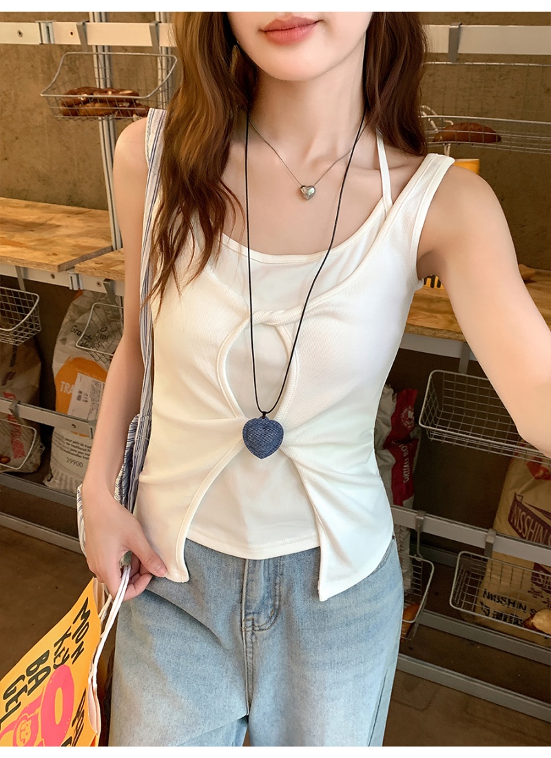 Wears outside summer small shirt spicegirl vest for women