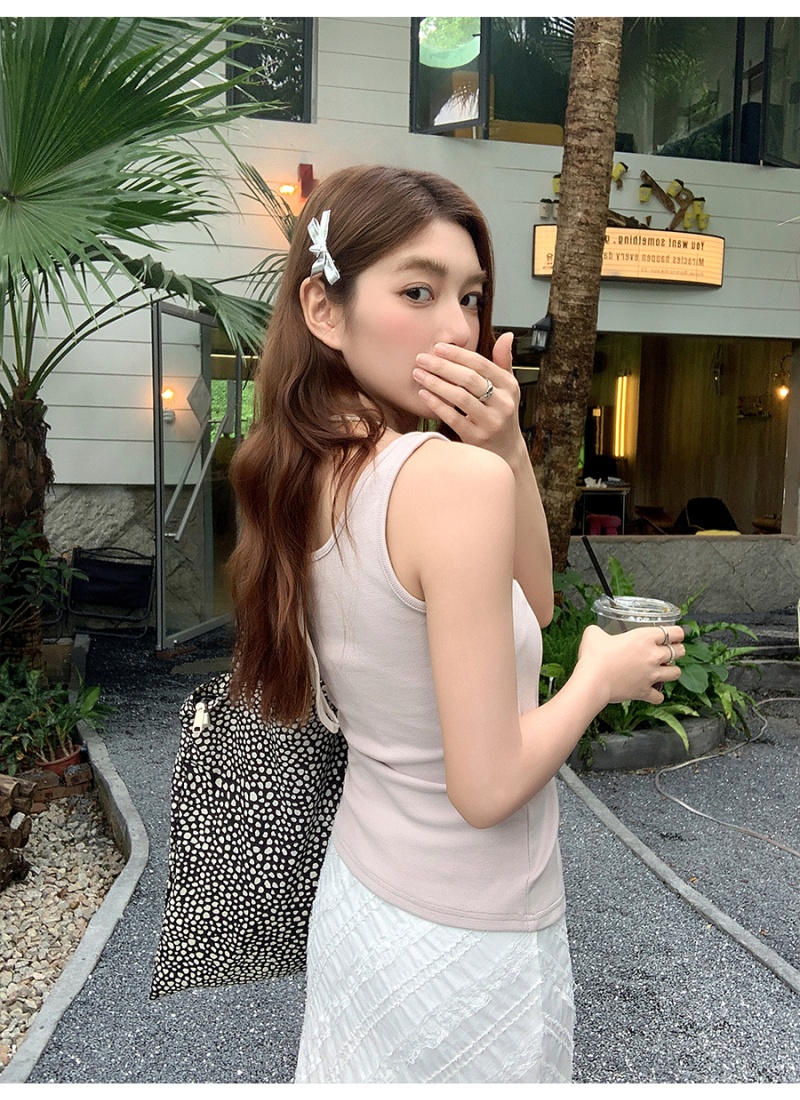 Wears outside summer small shirt spicegirl vest for women