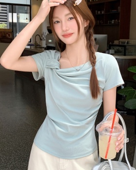 Short sleeve small fellow T-shirt short tops for women