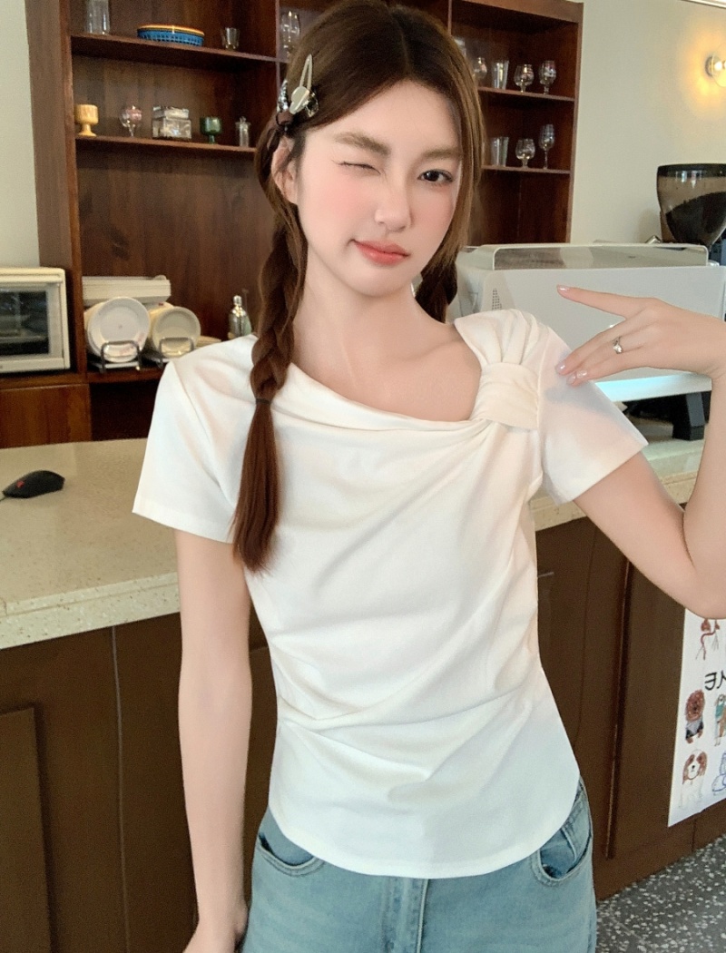 Short sleeve small fellow T-shirt short tops for women