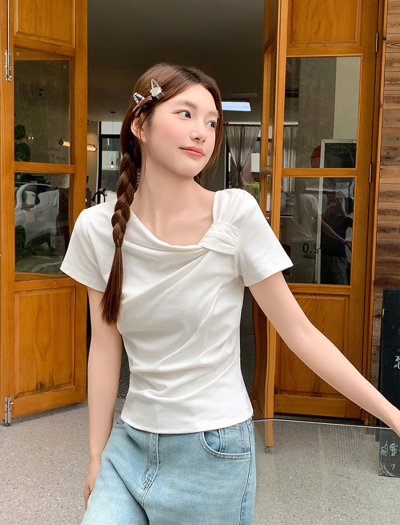 Short sleeve small fellow T-shirt short tops for women