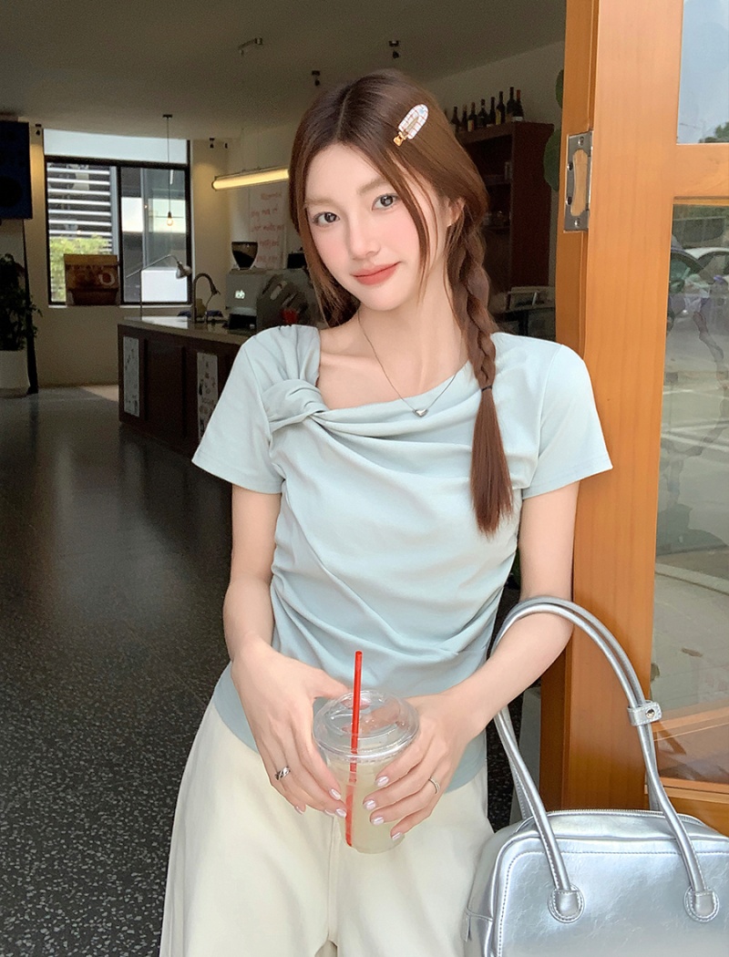Short sleeve small fellow T-shirt short tops for women