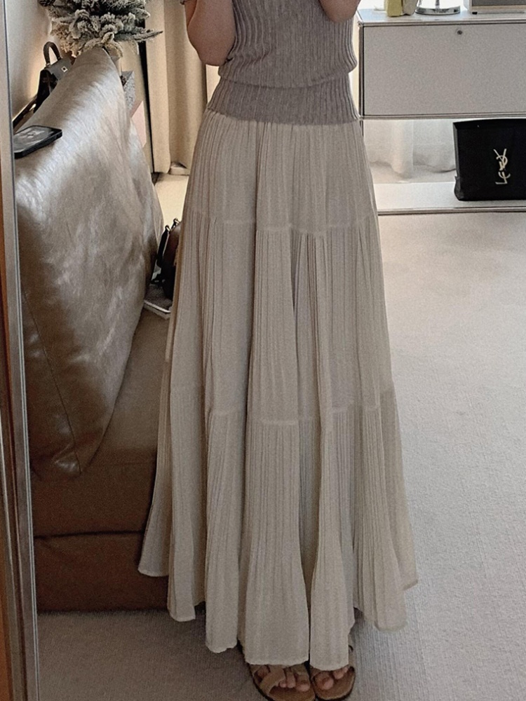 Flat shoulder A-line T-shirt tender skirt a set for women