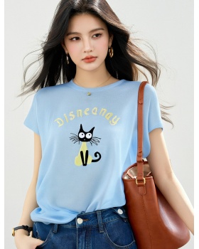 Show young Western style niche cartoon T-shirt for women