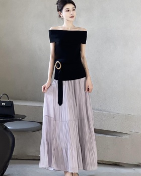 France style romantic tops lithe tender skirt a set