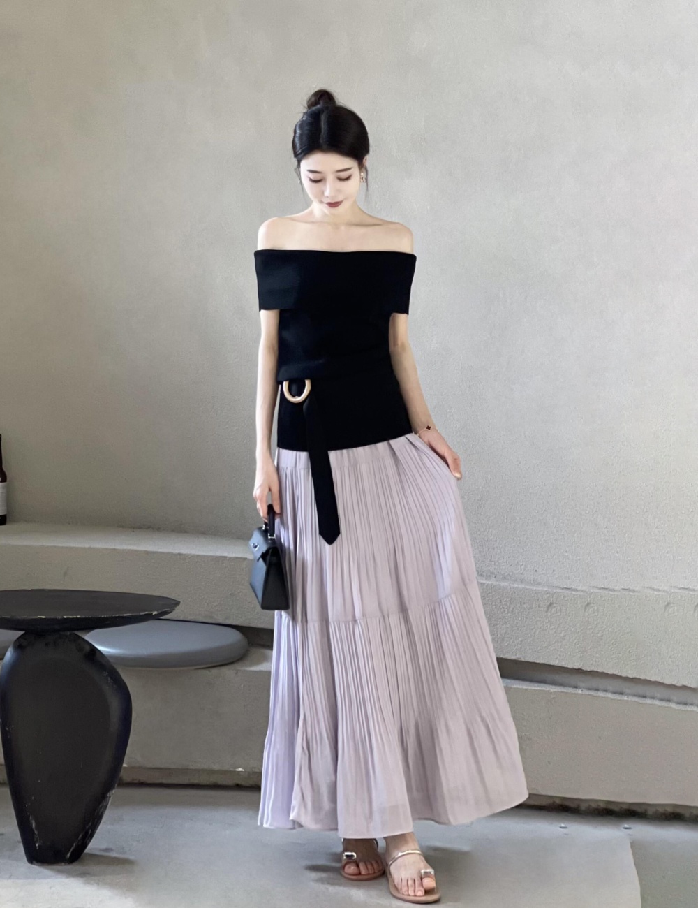 France style romantic tops lithe tender skirt a set