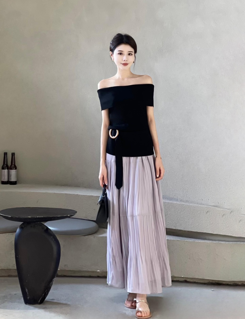France style romantic tops lithe tender skirt a set