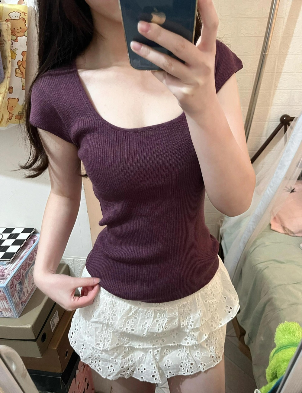 Slim niche summer tops short spicegirl sweater for women