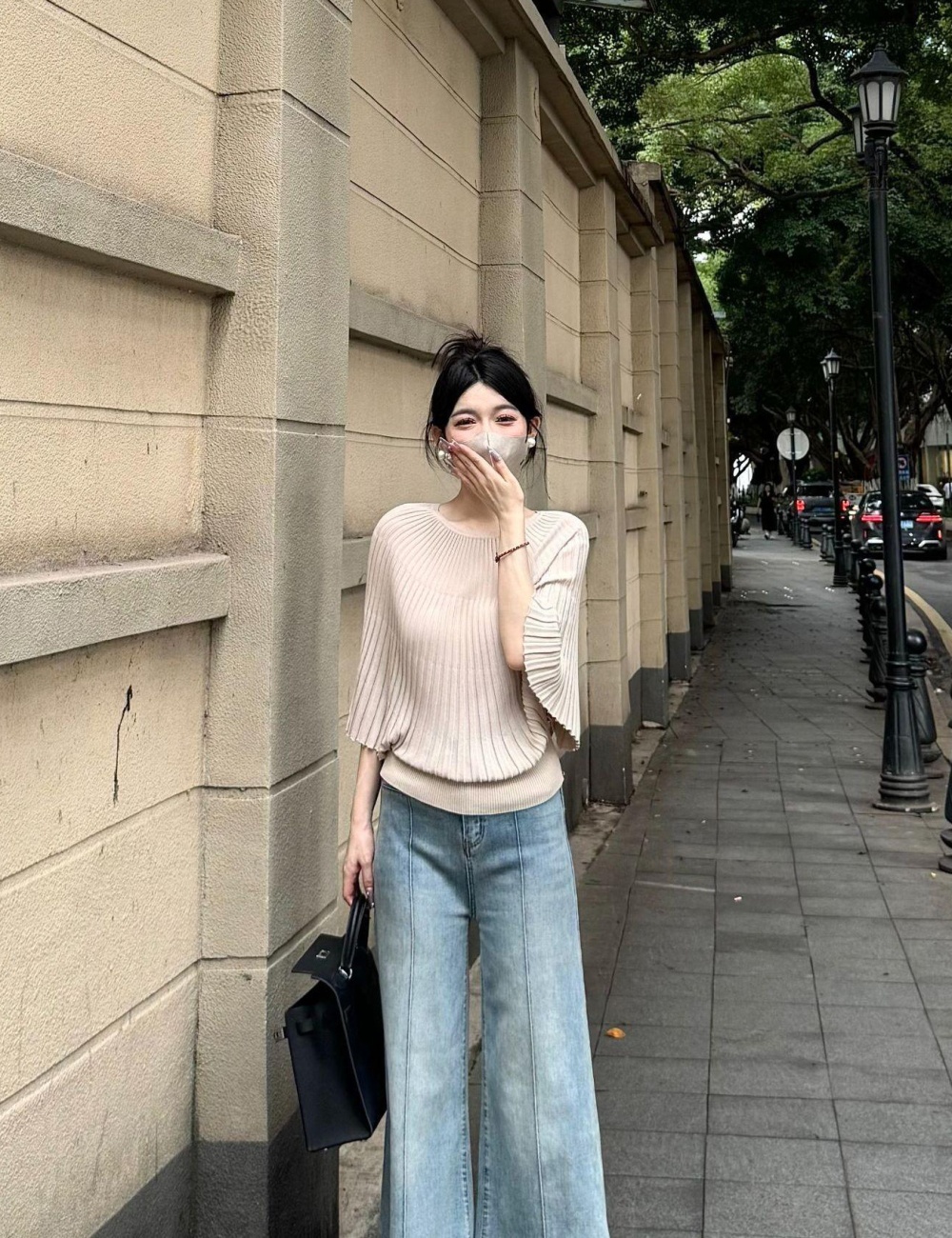 Temperament sweater slim tops for women