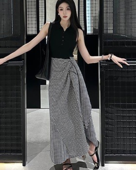 France style fashion skirt bandage tops a set