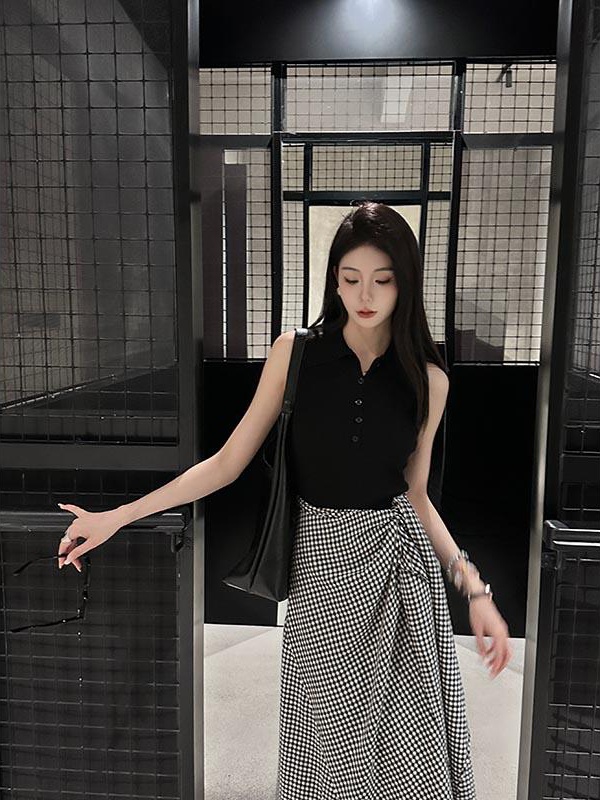 France style fashion skirt bandage tops a set