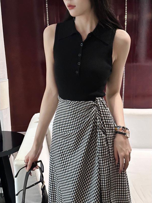 France style fashion skirt bandage tops a set