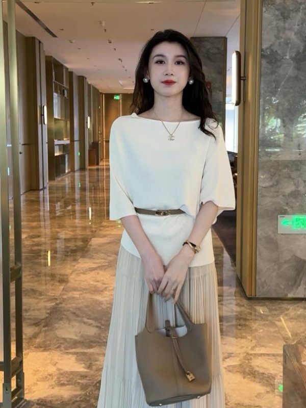Temperament tender tops commuting skirt 2pcs set for women