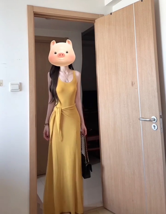 Slim wear dress knitted long dress