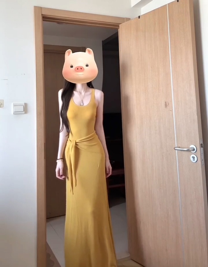 Slim wear dress knitted long dress