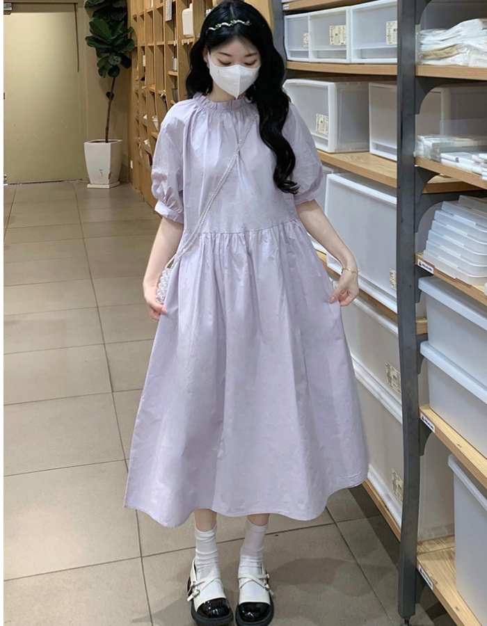 Fashionable Korean style smock art dress a set