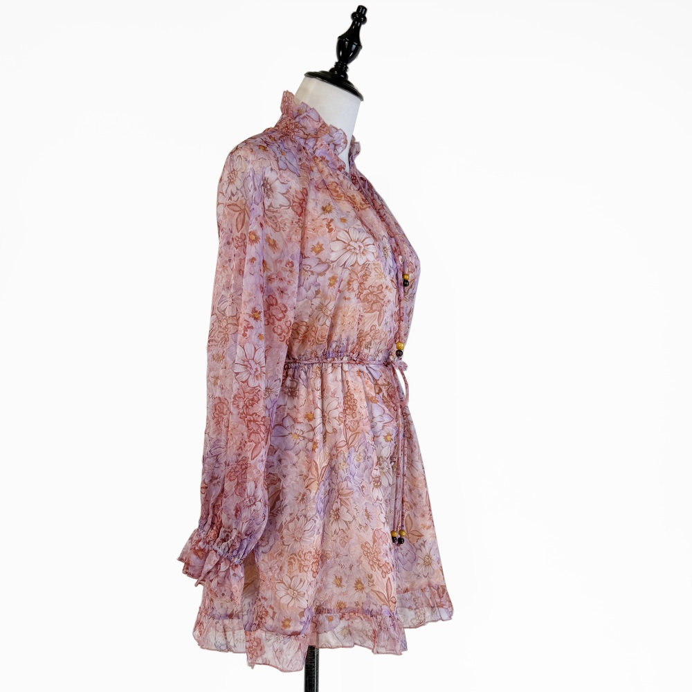 Summer elastic waist jumpsuit printing fashion skirt