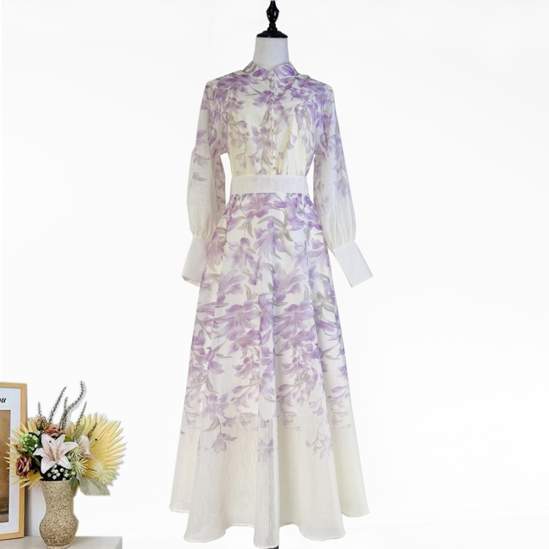 Big skirt skirt cstand collar shirt 3pcs set for women
