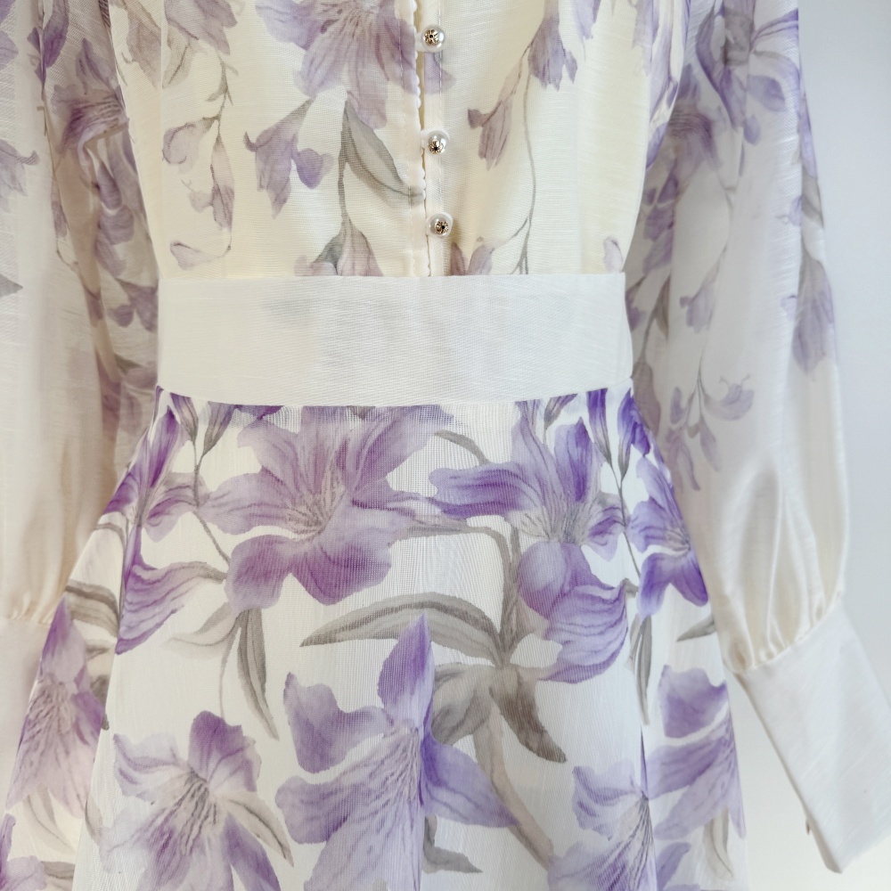 Big skirt skirt cstand collar shirt 3pcs set for women
