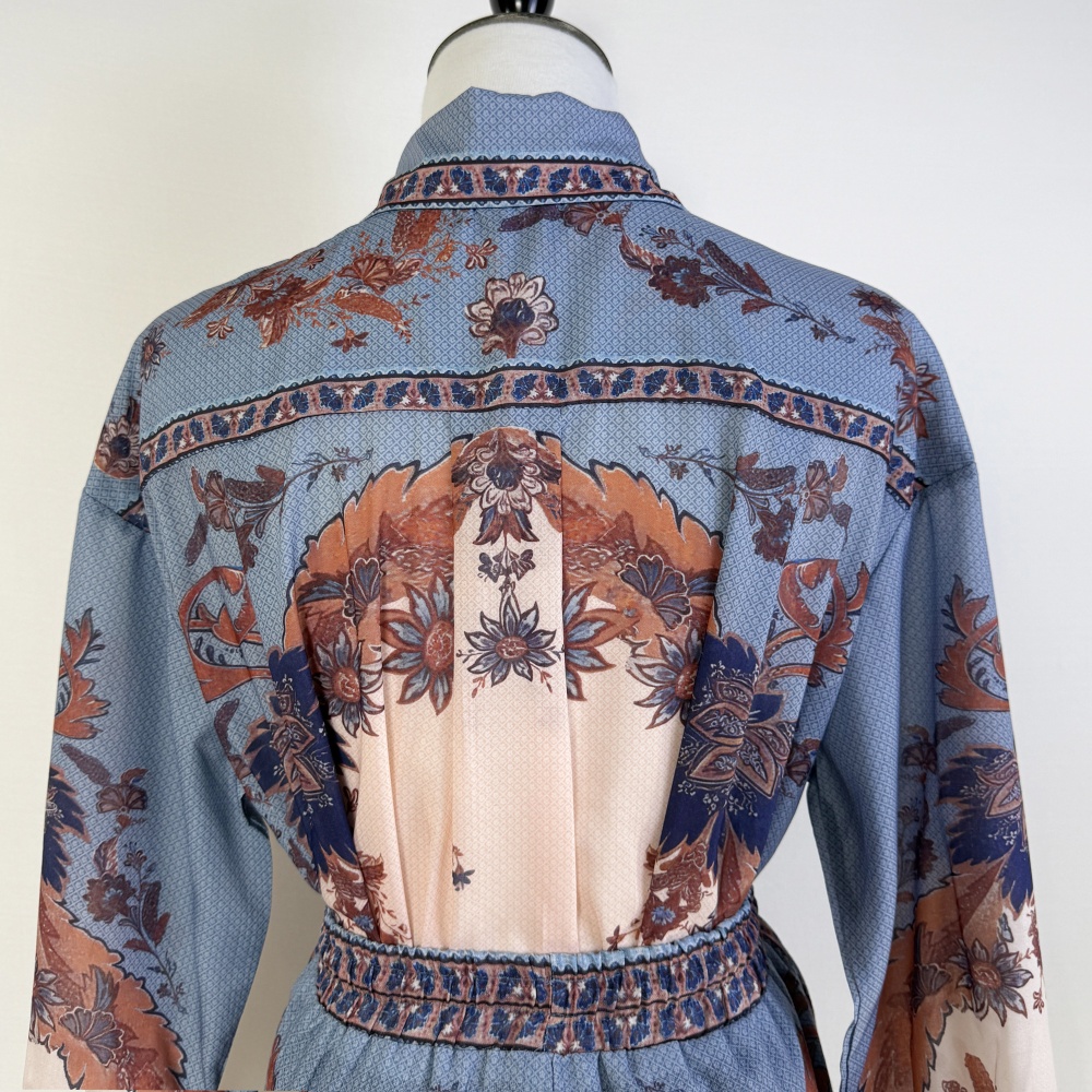 Vacation printing shorts high waist loose shirt 2pcs set