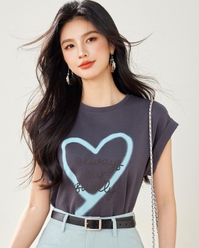 Short sleeve summer tops retro American style T-shirt