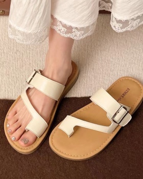 Retro sandy beach shoes soft soles slippers for women