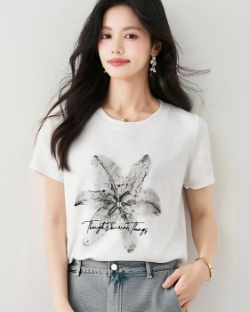 Fashion temperament tops summer T-shirt for women