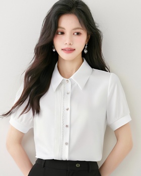 Niche summer business suit white fashion shirt