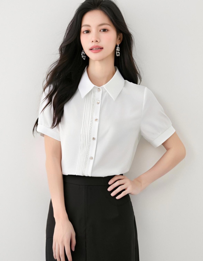 Niche summer business suit white fashion shirt
