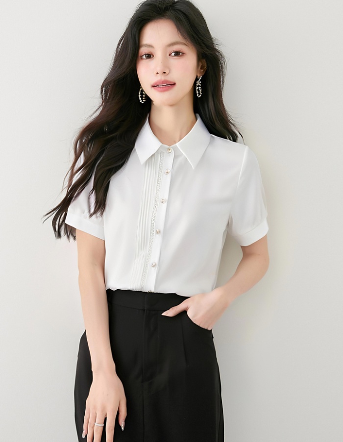 Niche summer business suit white fashion shirt